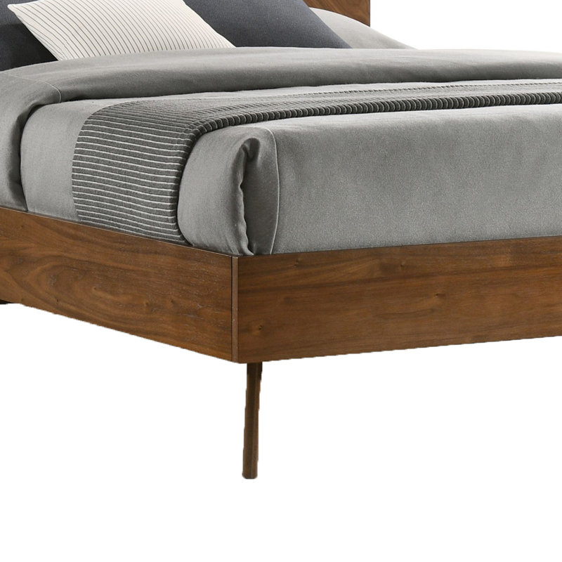 Nova Rem Platform Bed, Chevron Pattern Headboard, Queen