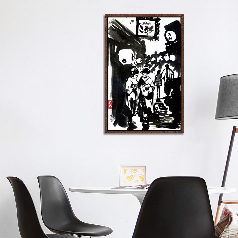 Edo by Péchane - Print on Canvas, Classic Brown Wood Framed, 101.6 cm H x 66.04 cm W
