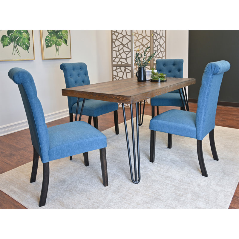 Ensemble de salle à manger Ashford , Bleu, 5