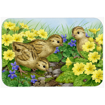 Caroline's Treasures Pheasant Chicks Glass Cutting Board