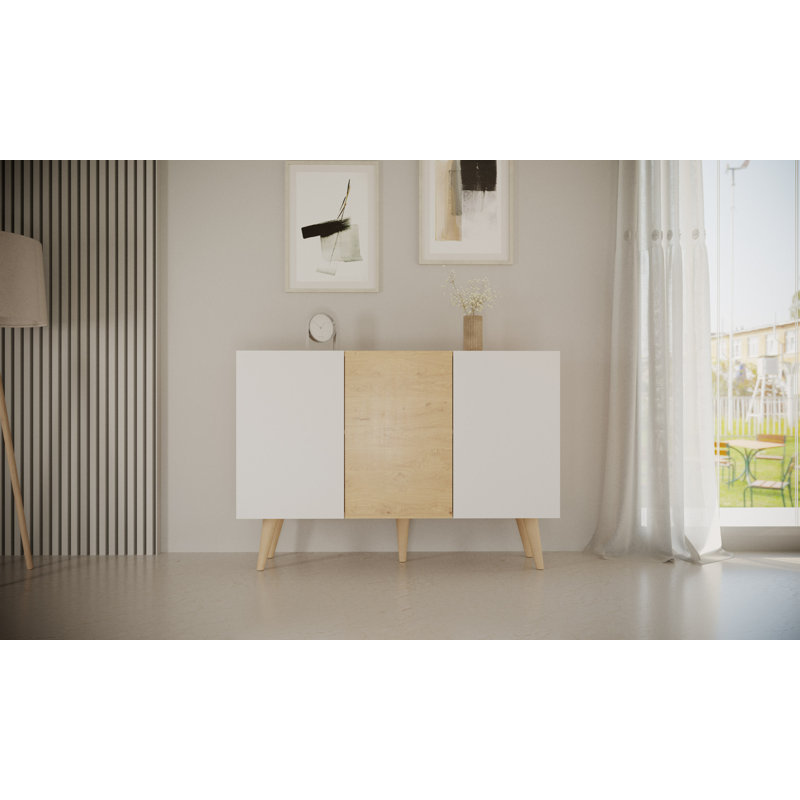 Kaylani 120cm Sideboard, Artisan Oak/White