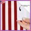 Red White Stripes Shower Curtains Extra Long-942374496