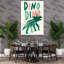 «Playful Green Dino», art mural moderne et audacieux-129003408