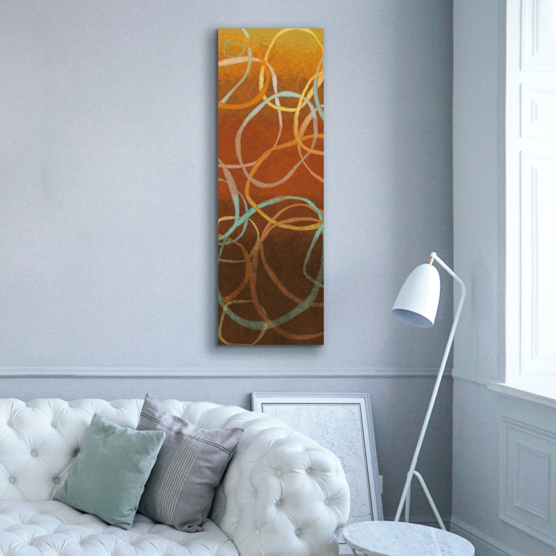 «Square Dancing Circles I» par Sarah Adams, H 60 po x l 20 po