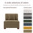 Milbrey Upholstered Armless Accent Chair with Pillow Back and Solid Wood Legs-595439994-574672836