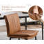 Upholstered Metal Accent Dining Chairs PU Leather Modern Industrial Kitchen Chairs with Backrest for Living Room Restaurant-1313307049