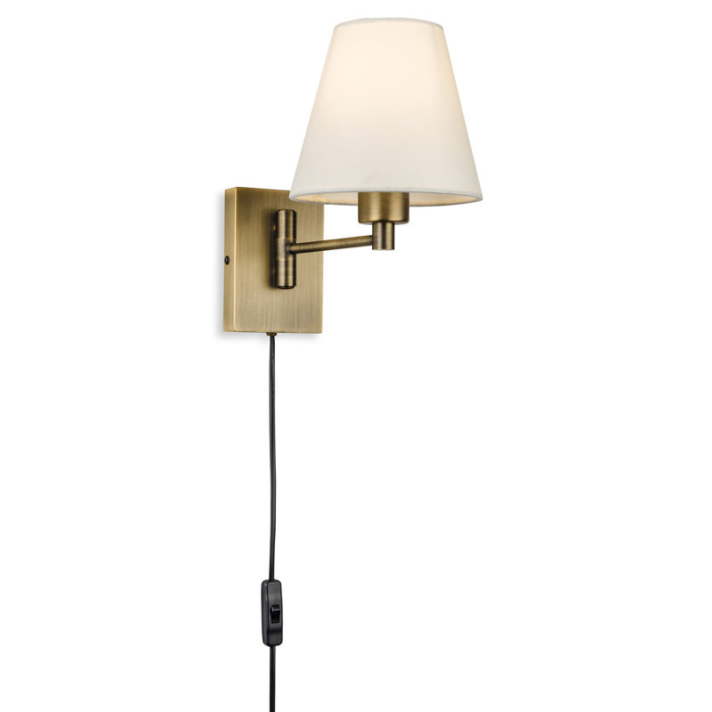 Plug-in Armed Sconce, Bronze