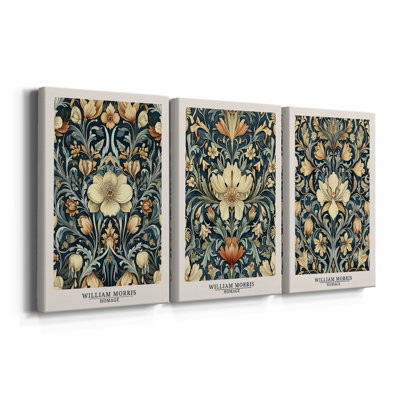 WM MORRIS Series DCCCL  -Custom Wrapped Gallery Canvas - 3 Pieces