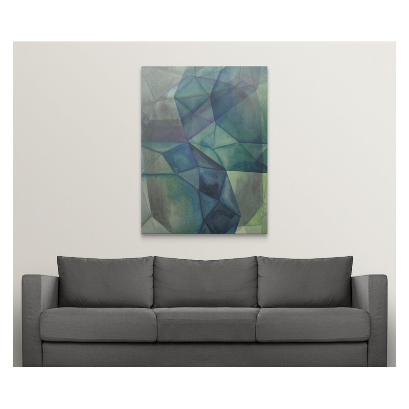« i », reproduction d’impression dépilée Gemstones, H 36 po x l 27 po x P 1,5 po, Toile