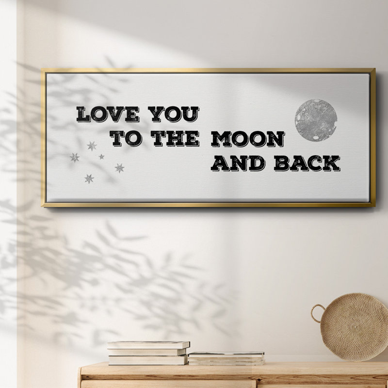 To To Moon and Back - Toile avec cadre, H 24 po x l 60 po