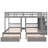 Full Over Twin & Twin Bunk Bed, Wood Triple Bunk Bed With Drawers And Guardrails-108957355
