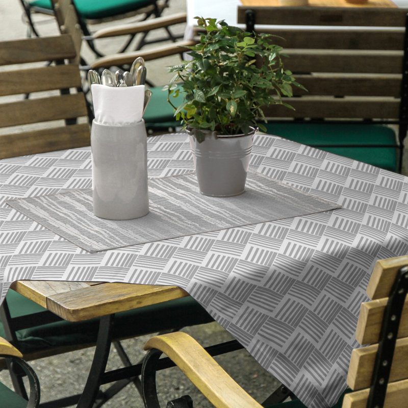 Rayures nattes classiques Nappe, gris
