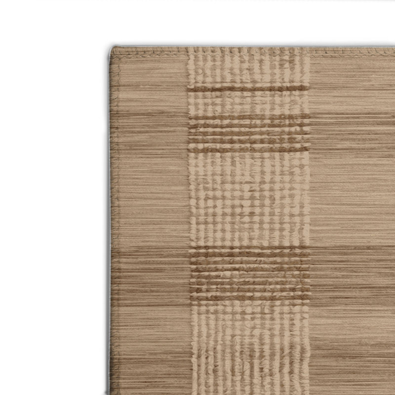 Tapis d'intérieur et d'extérieur à carreaux beige, Rectangle 4pi x 6 pi