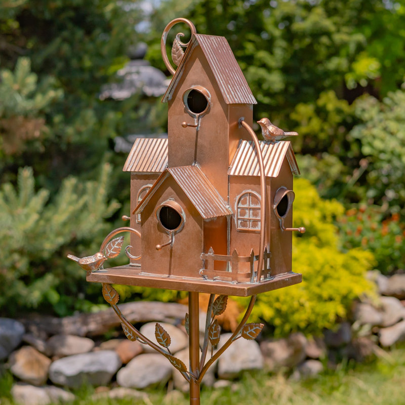 Piquet de nichoir en fer forgé 4Home en forme de A, cuivre antique, 71 pouces « Swarthmore »
