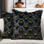 Housses de coussin d'Halloween 45x45 cm (lot de 2) - Motif fantôme orange - Décoration d'Halloween - Ensemble de 2 housses de coussin décoratives en fausse fourrure et laine - Idéales pour fauteuil, canapé, chambre, salon et décoration intérieure-136845618-136845620