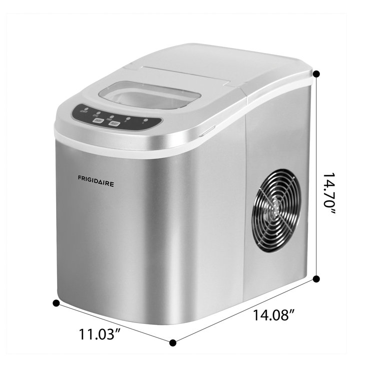Frigidaire - 26-lb. Portable Ice Maker - Stainless Steel