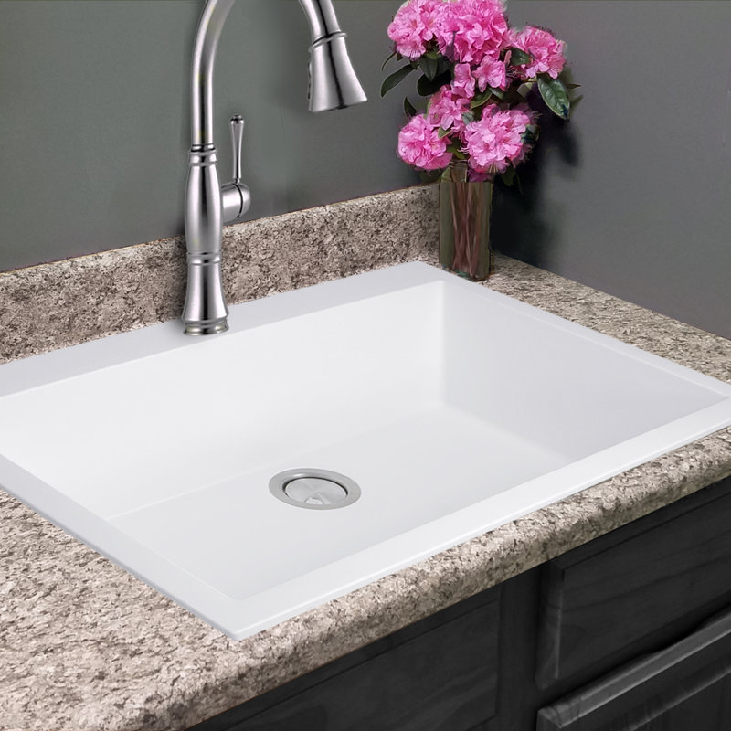 Plymouth 30"L x 20"W Dual Mount Kitchen Sink, White