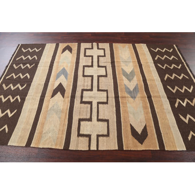 Tapis kilim à teinture naturelle 5 x 8