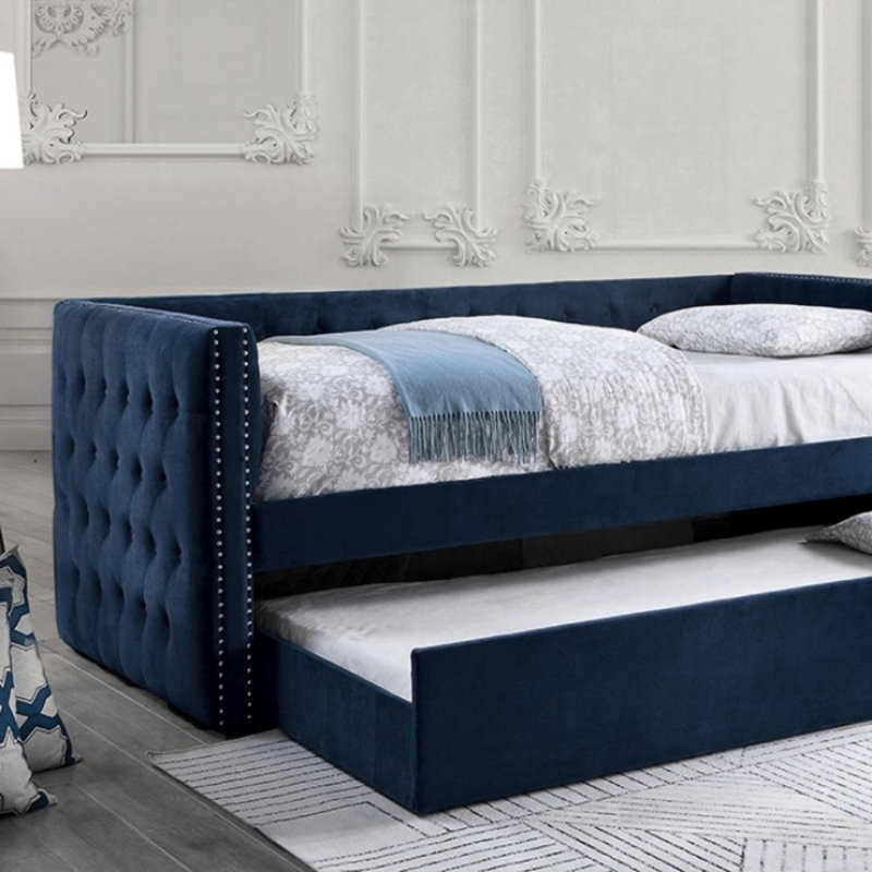 Gallegos Daybed With Trundle, Navy