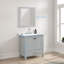 Meuble-lavabo simple 30 po avec plateau en marbre de Carrare Abbottsville-1797258931
