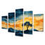 «Blue Desert Survivor Tree of Life III», ensemble d'art sur toile arbre de vie