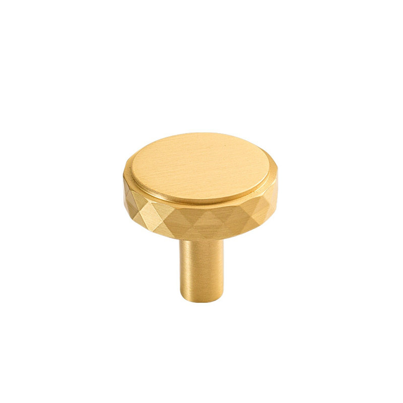 1-3/10" Diameter Circle Knob, Brushed Brass