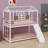 Metal House Bunk Bed With Slide-1972164775