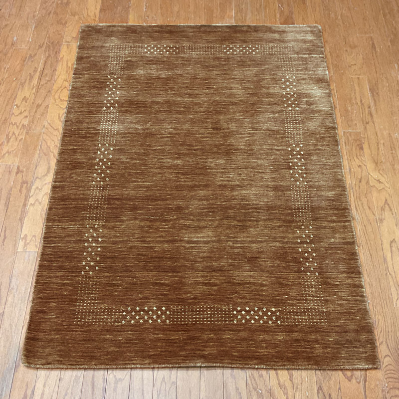  Handmade Modern Gabbeh Wool Rug, Rectangulaire 3 pi x 5 pi