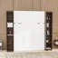 Grand lit escamotable mural avec deux armoires pliables-1399734439