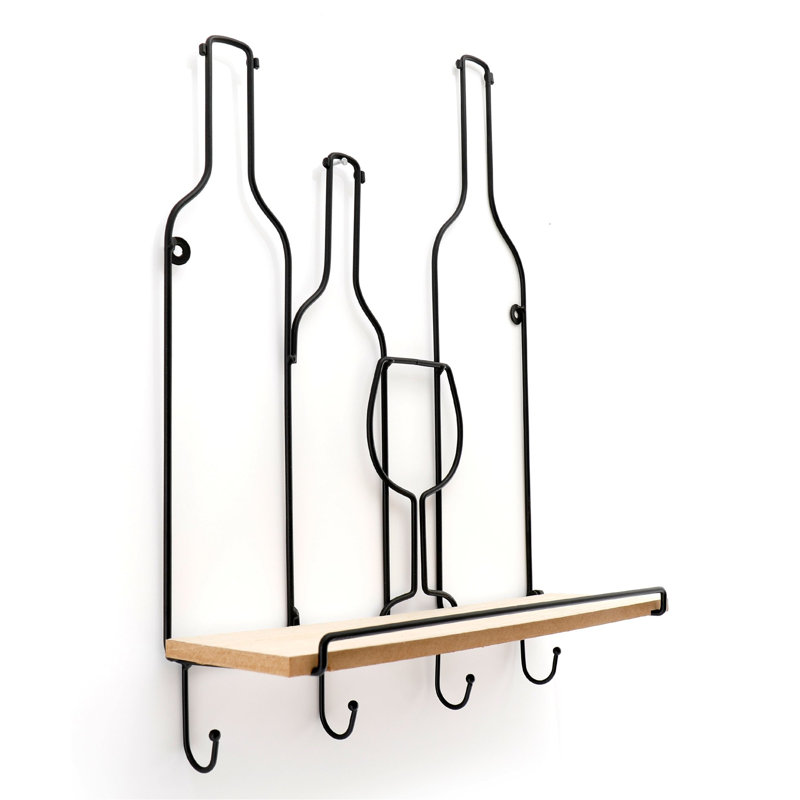 Deatrich Accent Shelf with Hooks