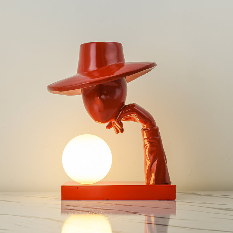 Resin Novelty Lamp, Red