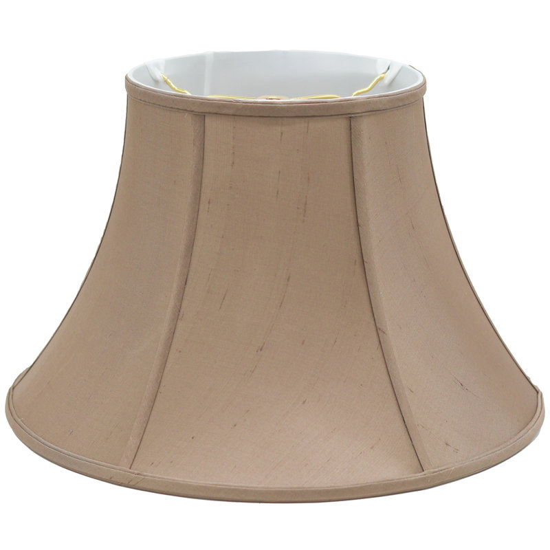 Abat-jour cloche Dupioni Pure Silk, H 11 po x l 18 po x P 18 po, Noir
