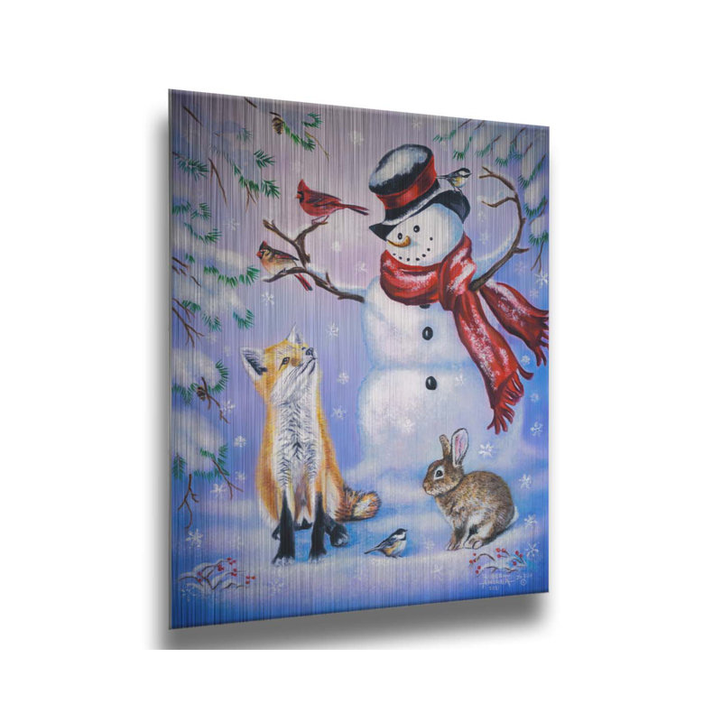 Winter Friends par Robert Andrea, Métal, Non, H 10 po x l 8 po x P 1 po