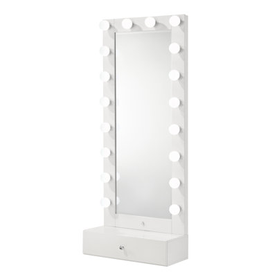 Meuble-lavabo lumineux 1 pièce avec miroir et miroir en biseau