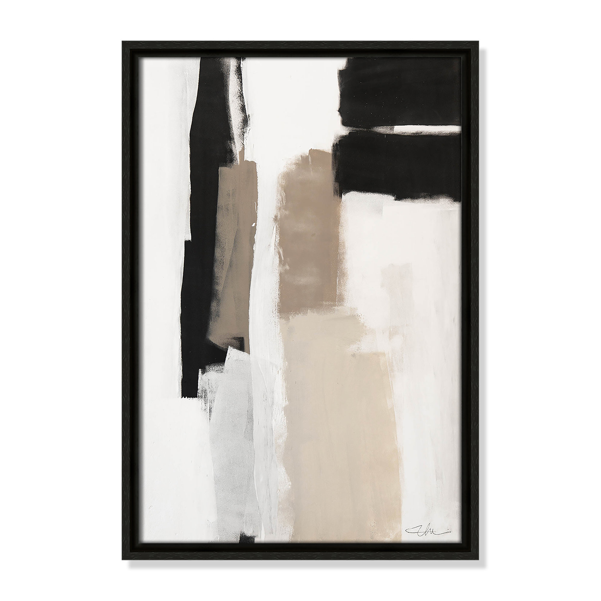 Giverny Earth Scapes II by  Print, 19.5" H x 13.5" W x 2" D, Espresso Floater Framed, No Mat