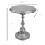 Table d'appoint Elegant Silver 18,5 po x 24 po forgée à la main avec finition nickel antique