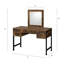Bureau et miroir de coiffeuse en chêne rustique et finition noire
