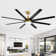Jamii-Leigh Large Indoor/Covered Outdoor Modern Ceiling Fan with Led Lights and Remote, 6-Speed, Reversible Quiet DC Motor, Timer, 8-ABS-Blade