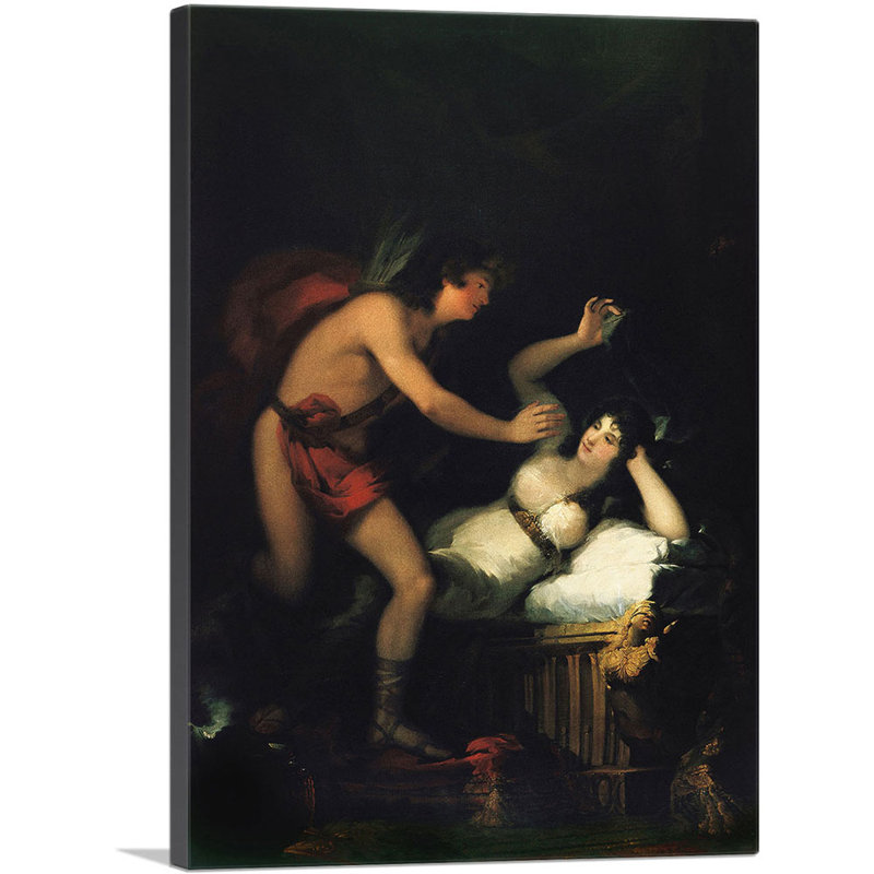 «Allegory of Love, Cupid and Psyche 1805» par Francisco Goya, reproduction d'art sur toile tendue