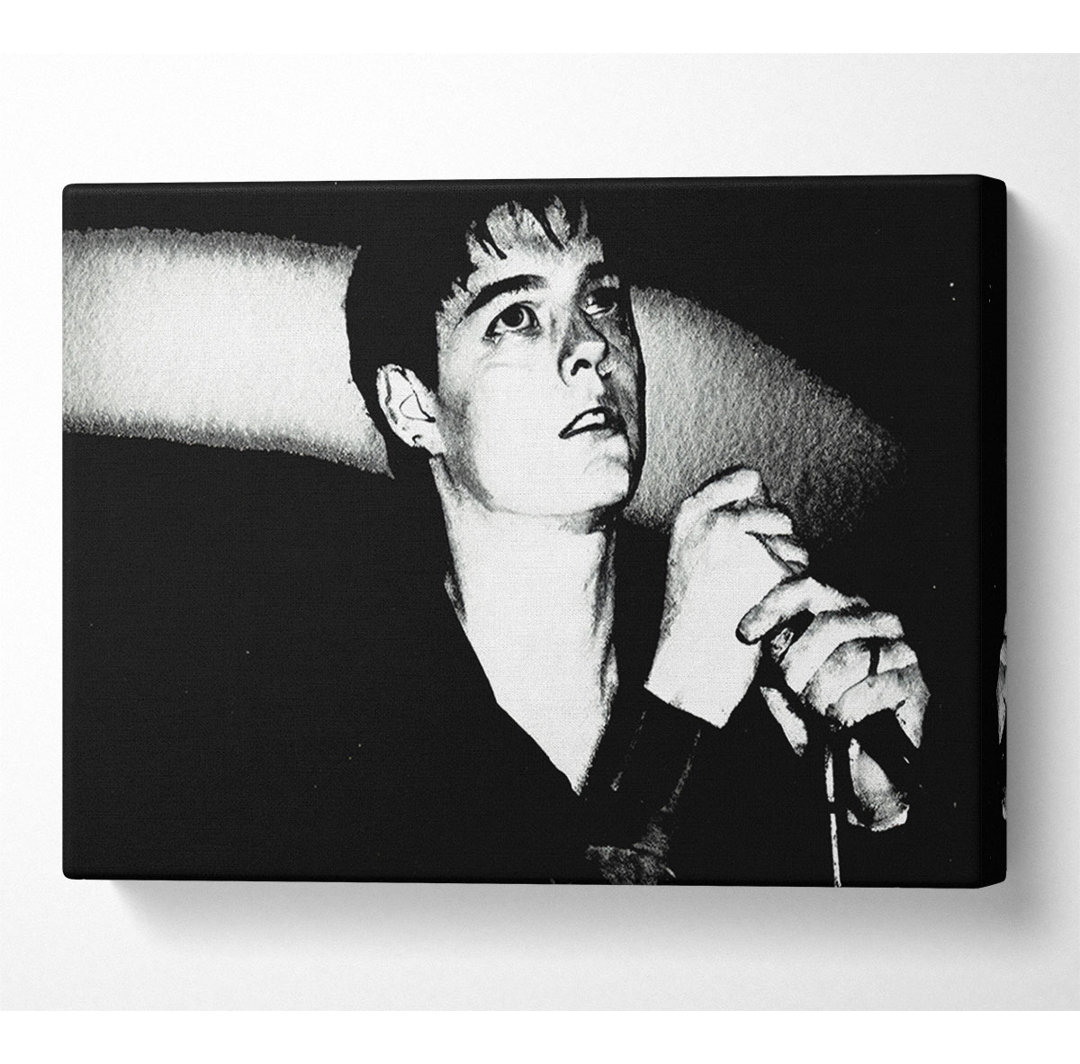 Ian Curtis B N W - Kunstdrucke auf Leinwand