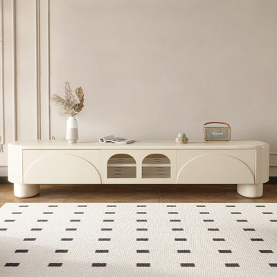 Meuble télé simple de style crème moderne