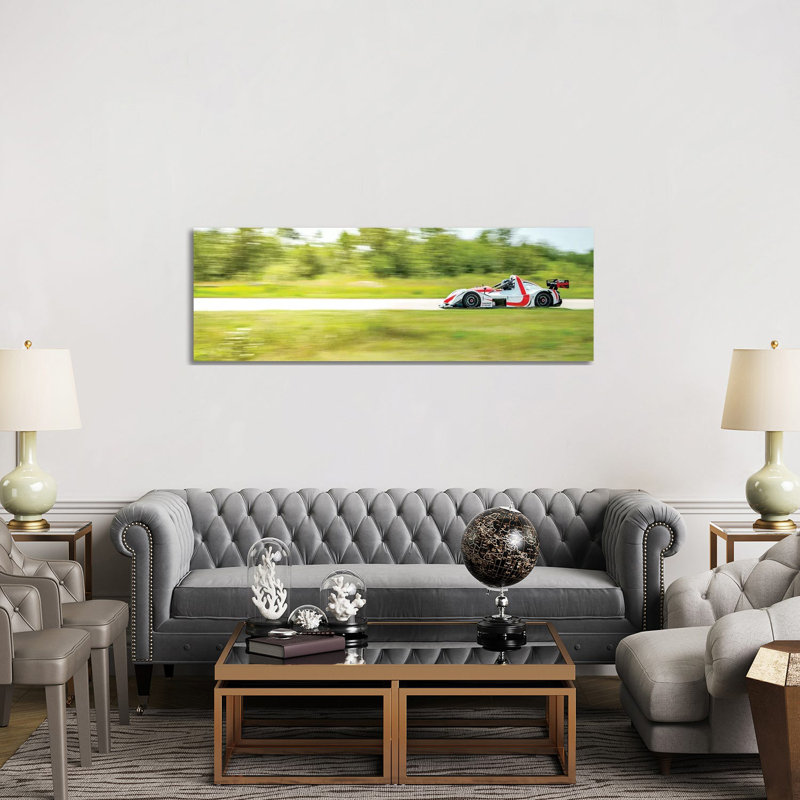 High-Speed Formula Car 1 Piece Wrapped Canvas Panoramic Wall Art, 152.4 cm H x 50.8 cm W x 1.91 cm D