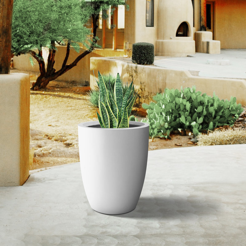 Pot à fleurs Charika, Blanc
