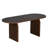 6-Piece Oval Dining Table Set with a Bench and 4 Rattan-back Chairs-1098310503