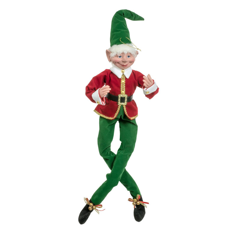 Elfe de Noël rouge à suspendre