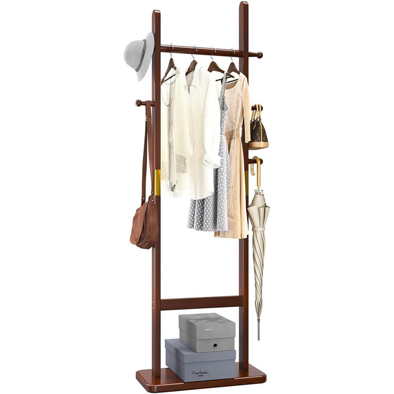 Freestanding 5 - Hook Coat Rack, White