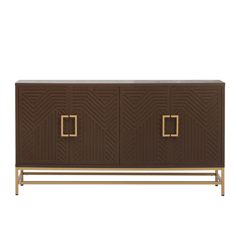 Sideboard Buffet Cabinet with Adjustable Shelves, Espresso