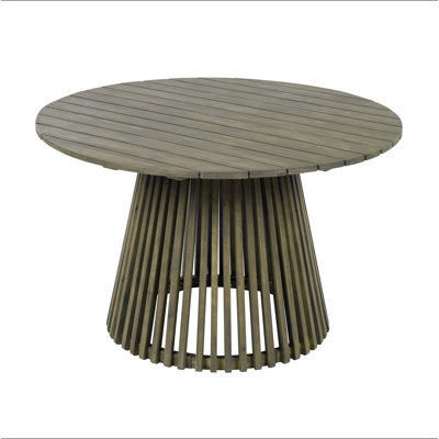 Outdoor Acacia Wood Patio Dining Table, 47.25-Inch Extra-Large Round Dining Table,For Backyard, Lawn, Balcony