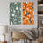 Toile avec cadre brun