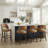 Bisto Faux Leather Upholstered Counter Height Bar Stool With Solid Wood Legs-1284175223
